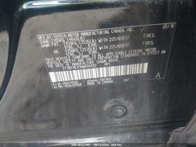 Photo 8 VIN: 2T3BFREV1GW494892 - TOYOTA RAV4 