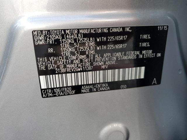 Photo 13 VIN: 2T3BFREV2GW411387 - TOYOTA RAV4 LE 