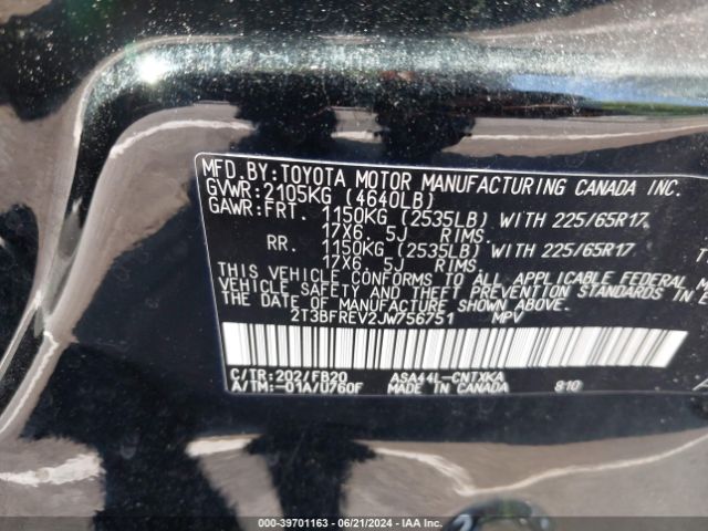 Photo 8 VIN: 2T3BFREV2JW756751 - TOYOTA RAV4 