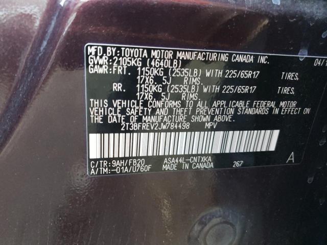 Photo 9 VIN: 2T3BFREV2JW784498 - TOYOTA RAV4 LE 