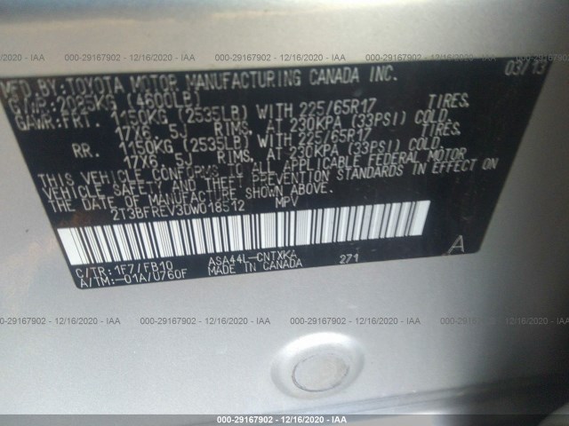 Photo 8 VIN: 2T3BFREV3DW018512 - TOYOTA RAV4 