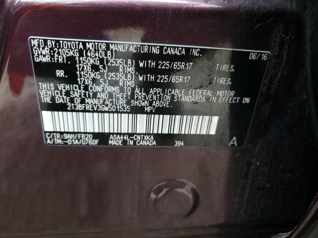 Photo 12 VIN: 2T3BFREV3GW501535 - TOYOTA RAV4 LE 