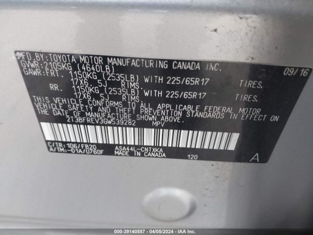 Photo 8 VIN: 2T3BFREV3GW539282 - TOYOTA RAV4 