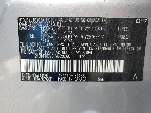 Photo 11 VIN: 2T3BFREV3HW629260 - TOYOTA RAV4 LE 