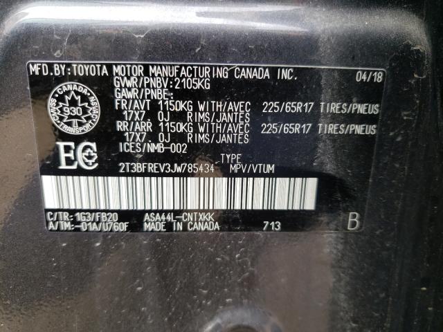 Photo 9 VIN: 2T3BFREV3JW785434 - TOYOTA RAV4 LE 