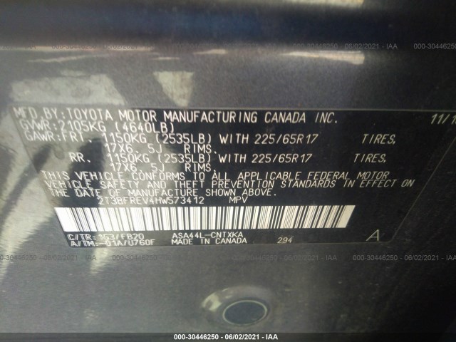 Photo 8 VIN: 2T3BFREV4HW573412 - TOYOTA RAV4 