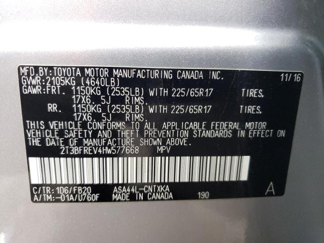 Photo 11 VIN: 2T3BFREV4HW577668 - TOYOTA RAV4 