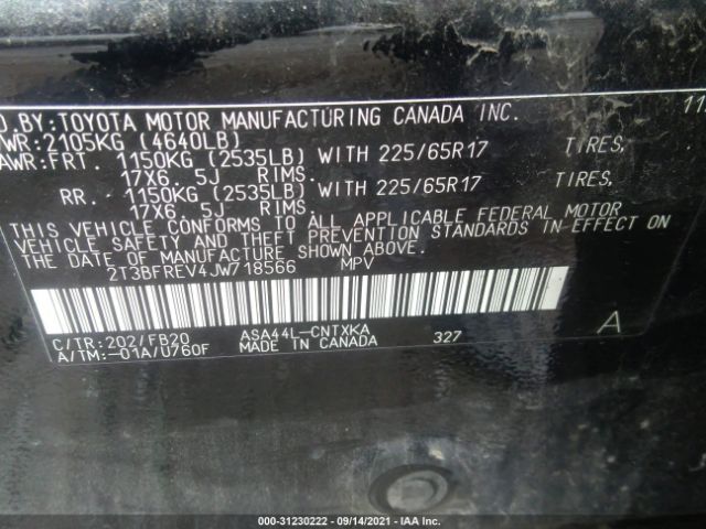 Photo 8 VIN: 2T3BFREV4JW718566 - TOYOTA RAV4 