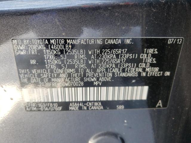 Photo 9 VIN: 2T3BFREV5DW070028 - TOYOTA RAV4 LE 