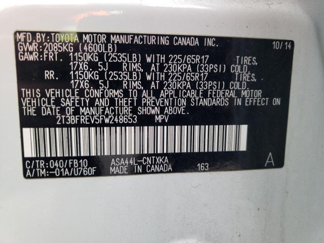 Photo 11 VIN: 2T3BFREV5FW248653 - TOYOTA RAV4 