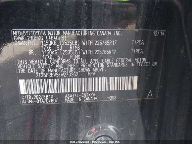 Photo 8 VIN: 2T3BFREV5FW273262 - TOYOTA RAV4 