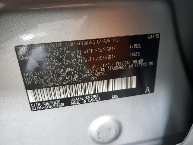 Photo 11 VIN: 2T3BFREV5GW475567 - TOYOTA RAV4 LE 