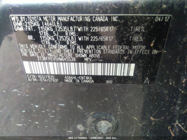 Photo 8 VIN: 2T3BFREV5HW645539 - TOYOTA RAV4 