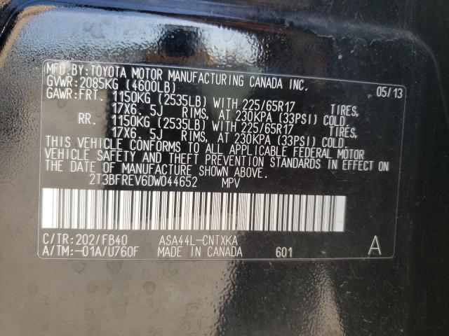 Photo 9 VIN: 2T3BFREV6DW044652 - TOYOTA RAV4 LE 