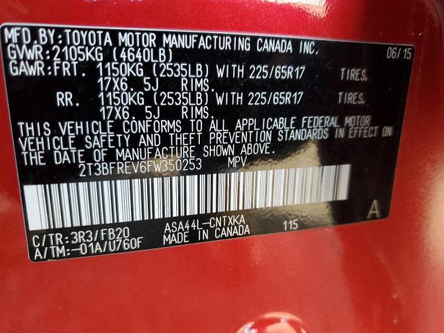 Photo 11 VIN: 2T3BFREV6FW350253 - TOYOTA RAV4 