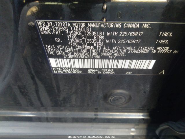 Photo 8 VIN: 2T3BFREV6FW397198 - TOYOTA RAV4 