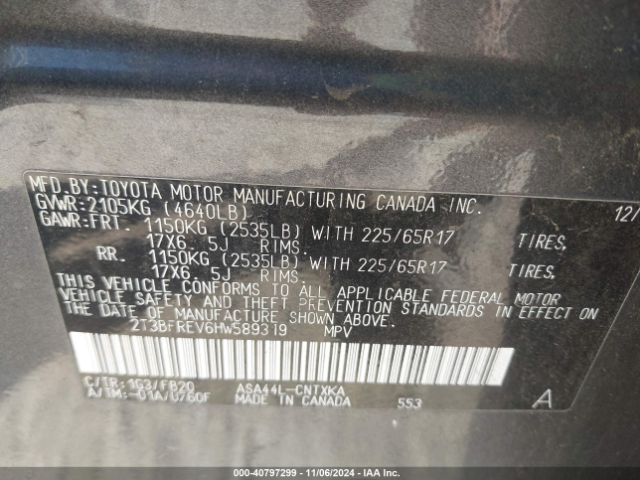 Photo 8 VIN: 2T3BFREV6HW589319 - TOYOTA RAV4 