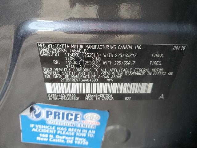 Photo 13 VIN: 2T3BFREV7GW484593 - TOYOTA RAV4 LE 