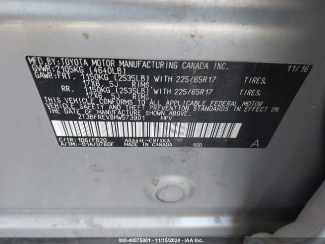 Photo 8 VIN: 2T3BFREV8HW573901 - TOYOTA RAV4 