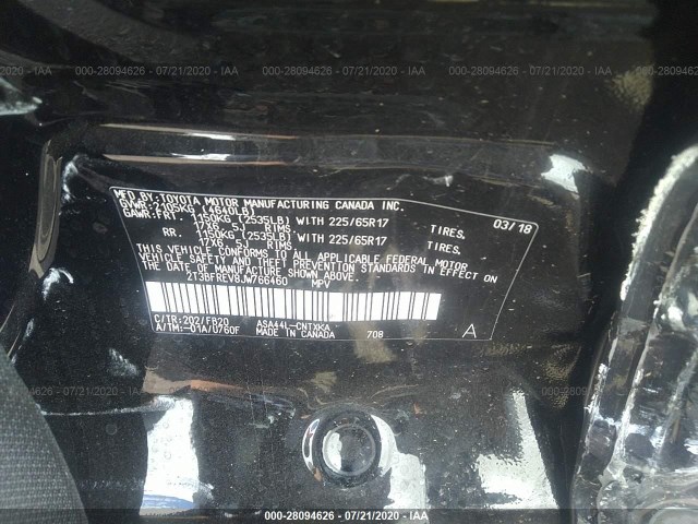 Photo 8 VIN: 2T3BFREV8JW766460 - TOYOTA RAV4 