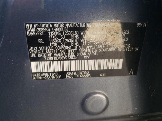 Photo 9 VIN: 2T3BFREV9EW223835 - TOYOTA RAV4 LE 