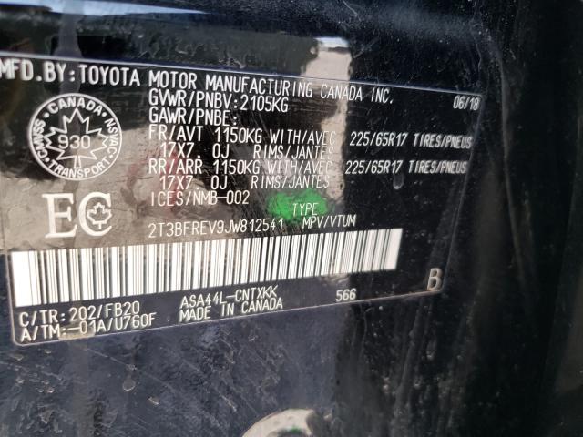 Photo 9 VIN: 2T3BFREV9JW812541 - TOYOTA RAV4 LE 