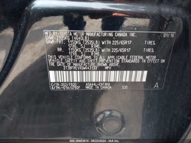 Photo 8 VIN: 2T3BFREVXGW443133 - TOYOTA RAV4 