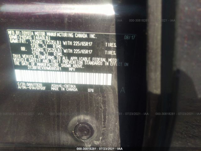 Photo 8 VIN: 2T3BFREVXHW688581 - TOYOTA RAV4 