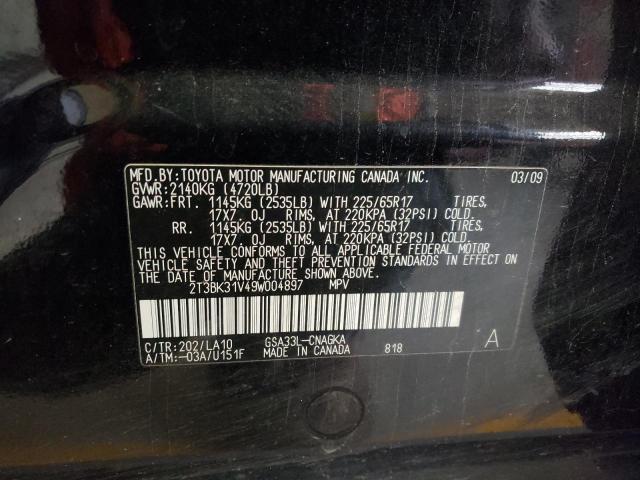 Photo 12 VIN: 2T3BK31V49W004897 - TOYOTA RAV4 LIMIT 