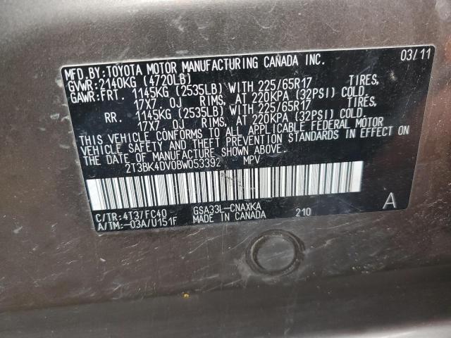 Photo 11 VIN: 2T3BK4DV0BW053392 - TOYOTA RAV4 