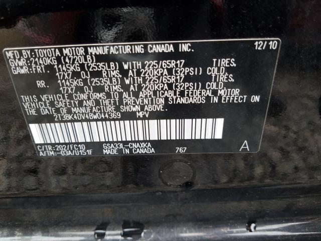 Photo 9 VIN: 2T3BK4DV4BW044369 - TOYOTA RAV4 