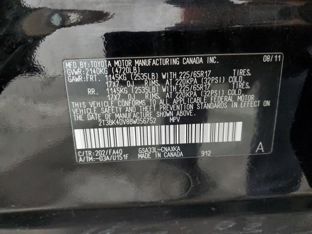 Photo 12 VIN: 2T3BK4DV8BW056752 - TOYOTA RAV4 