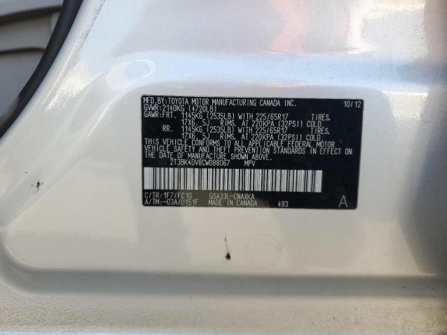 Photo 12 VIN: 2T3BK4DV8CW088067 - TOYOTA RAV4 