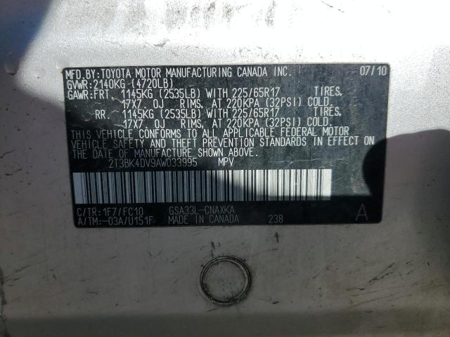 Photo 12 VIN: 2T3BK4DV9AW033995 - TOYOTA RAV4 