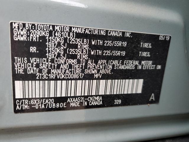 Photo 12 VIN: 2T3C1RFV0KC008617 - TOYOTA RAV4 XLE P 