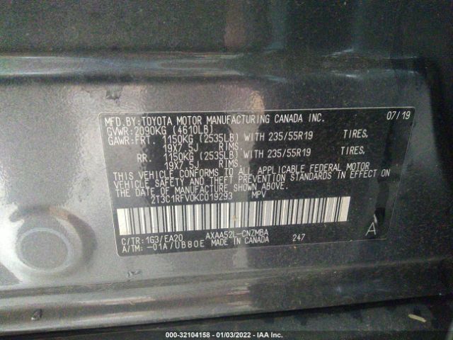 Photo 8 VIN: 2T3C1RFV0KC019293 - TOYOTA RAV4 