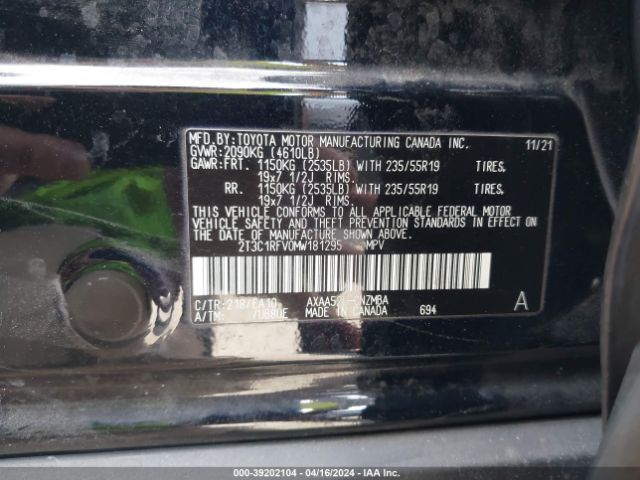 Photo 8 VIN: 2T3C1RFV0MW181295 - TOYOTA RAV4 