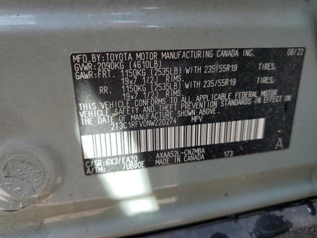 Photo 12 VIN: 2T3C1RFV0NW220274 - TOYOTA RAV4 XLE P 