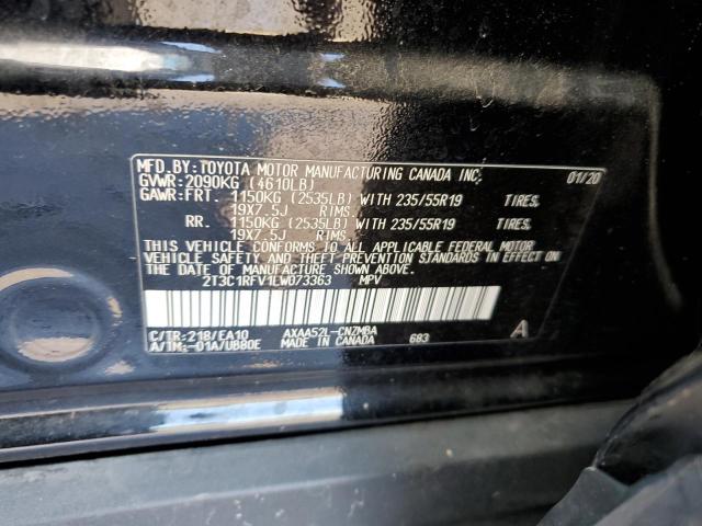 Photo 12 VIN: 2T3C1RFV1LW073363 - TOYOTA RAV4 XLE P 