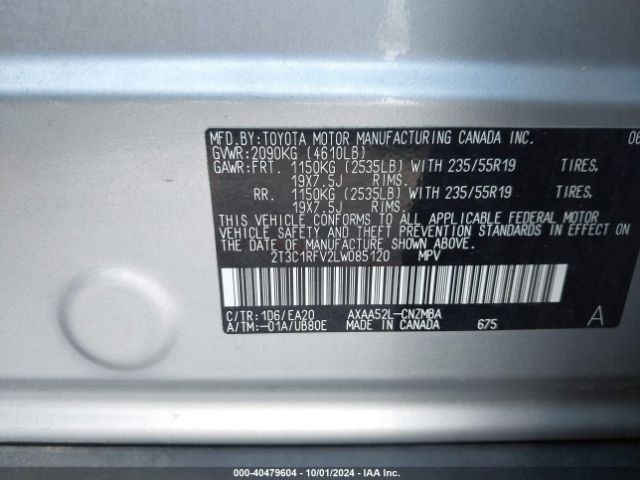 Photo 8 VIN: 2T3C1RFV2LW085120 - TOYOTA RAV4 