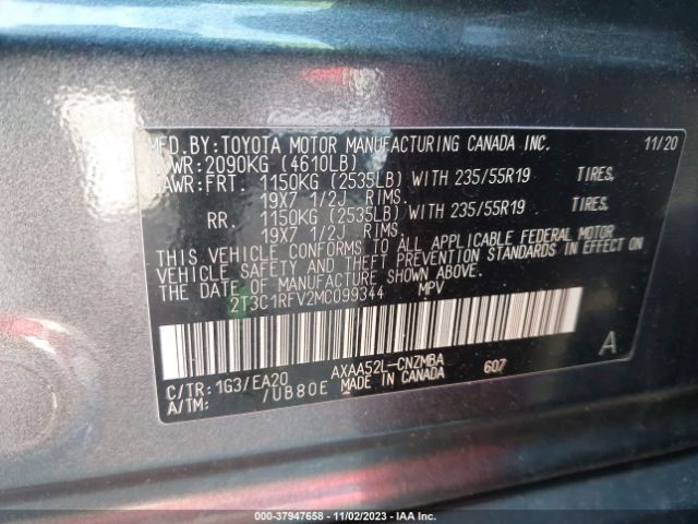 Photo 8 VIN: 2T3C1RFV2MC099344 - TOYOTA RAV4 