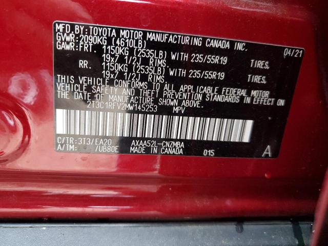 Photo 13 VIN: 2T3C1RFV2MW145253 - TOYOTA RAV4 XLE P 