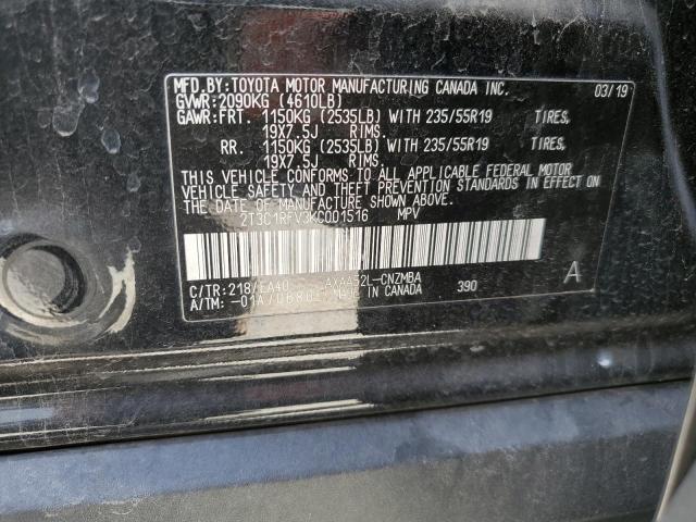 Photo 12 VIN: 2T3C1RFV3KC001516 - TOYOTA RAV4 XLE P 