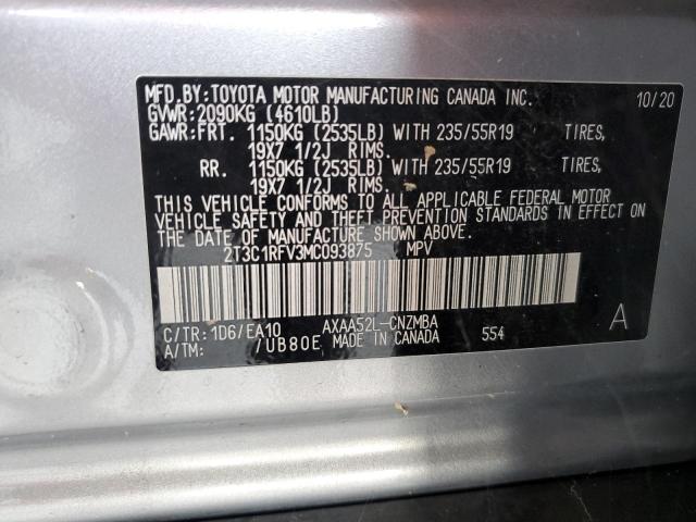 Photo 12 VIN: 2T3C1RFV3MC093875 - TOYOTA RAV4 