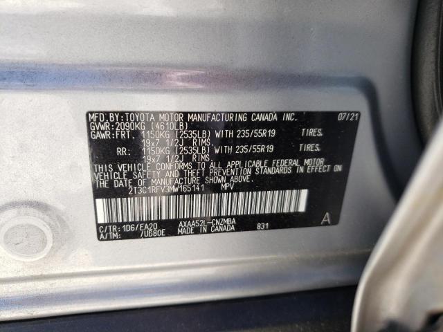 Photo 9 VIN: 2T3C1RFV3MW165141 - TOYOTA RAV4 XLE P 