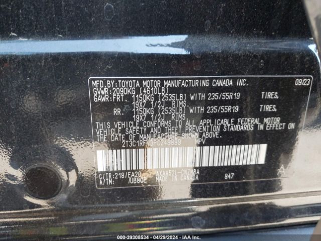 Photo 8 VIN: 2T3C1RFV3PC249899 - TOYOTA RAV4 