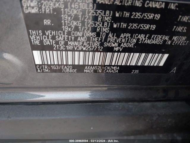 Photo 8 VIN: 2T3C1RFV3PW257712 - TOYOTA RAV4 