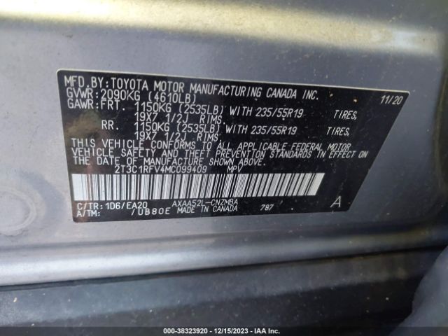 Photo 8 VIN: 2T3C1RFV4MC099409 - TOYOTA RAV4 