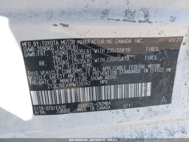 Photo 8 VIN: 2T3C1RFV4MW139342 - TOYOTA RAV4 