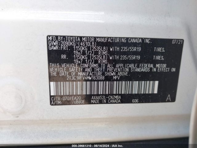 Photo 8 VIN: 2T3C1RFV4MW163088 - TOYOTA RAV4 